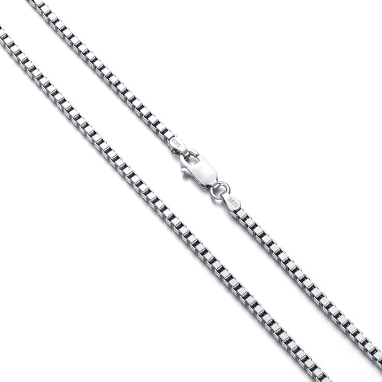 Sterling Silver Box Chain 22 Inch Silver Box Chains For Men 2mm Box Ch ...